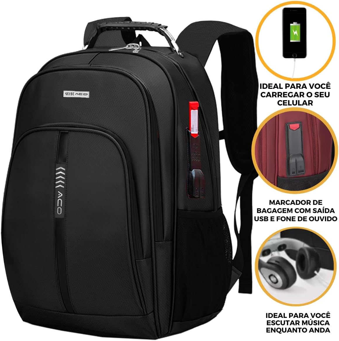 Mochila Masculina Feminina Notebook Anti Furto Reforçada Semi Impermeável Escolar Faculdade Trabalho Viagem Resistente Executiva Cabo De Aço Saída Usb SAÍDA Fone DE OUVIDO Mochila Masculina Feminina Notebook Anti Furto Reforçada Semi Impermeável Escolar Faculdade Trabalho Viagem Resistente Executiva Cabo De Aço Saída Usb SAÍDA Fone DE OUVIDO