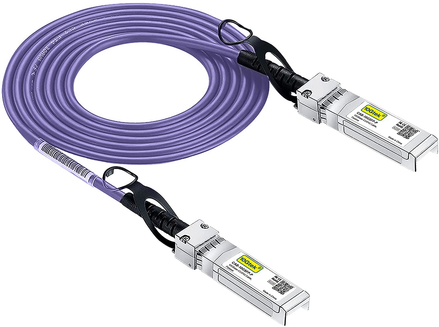 [Very Peri] Colored 10G SFP+ DAC Cable - Twinax SFP Cable for Ubiquiti UniFi Devices, 2-Meter(6.5ft)