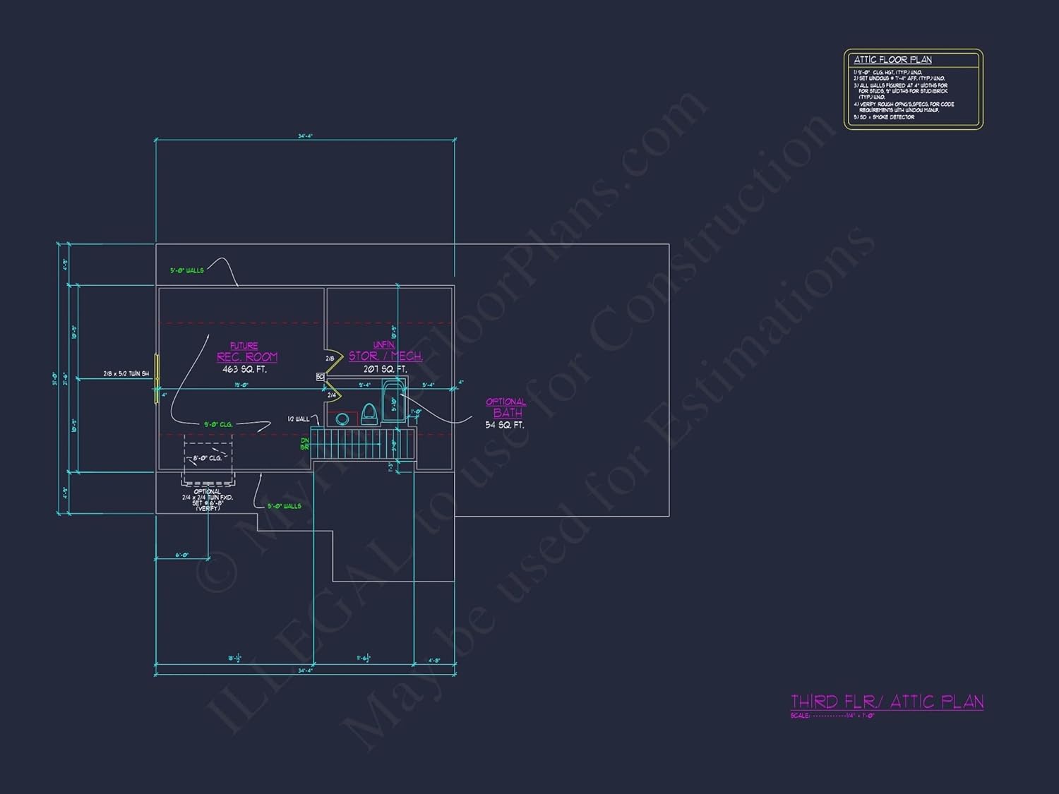 12-2813 HOUSE PLAN - Elegant House Floor Plan with CAD Blueprints & Architectural Designs