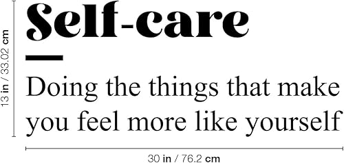 Miniatura 3 de Calcomanía de vinilo para pared, cuidado personal, 13 x 30 pulgadas, moderna, inspiradora, definición de autoestima, para el hogar, trabajo,