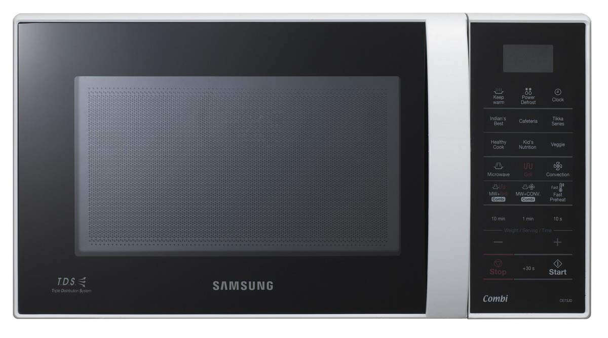(Renewed) Samsung 21 L Convection Microwave Oven (CE73JD, Black