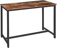 HOOBRO Industrial Rustic Brown Bar Table, 47.2" Counter Height Pub Table for Kitchen Island & Dining, Sturdy Easy Assembly BF50BT01