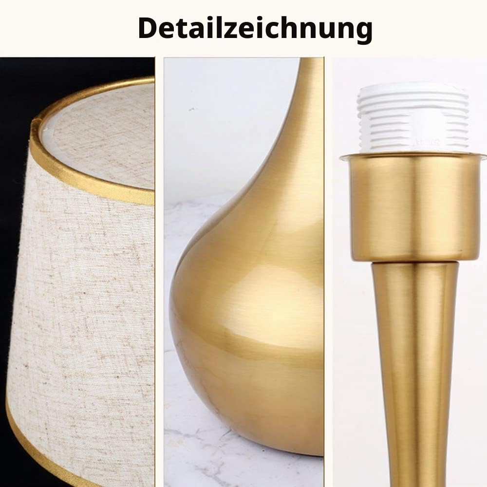 Mengjay E27 Tischlampe Tischleuchte Nachttischlampe,Moderne Tischlampe Tischleuchte Schlafzimmerlampe,vintage Lampenschirm aus Leinen,Nachttisch Lichtdekoration Schreibtischleuchten (A)