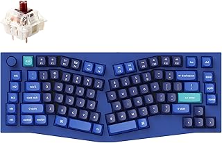 Keychron Q10 有線カスタムメカニカルキーボードノブバージョン 75%レイアウト QMK/VIA プログラム可能なマクロ ホットスワップ可能 Gateron G Pro ブラウンスイッチ ダブルガスケット Mac Windows Linux対応 (ブルー)