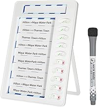 Dry Erase Chore Chart, Standable Whiteboard Checklist Board to Do List Checklist Board with a Pen Chore Chart for Adults Kids Portable Chore Chart Memo Boards Daily Detachable Reusable Rv Checklist
