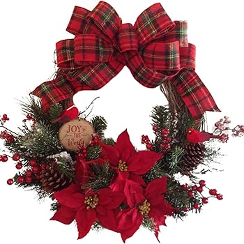 Immagini Natalizie Eleganti.Joyibay Corona Di Natale Artificiale Elegante Corona Di Decorazioni Natalizie Ghirlanda Appesa Per La Decorazione Della Porta Accessori Per Decorazioni Natalizie Amazon It Casa E Cucina