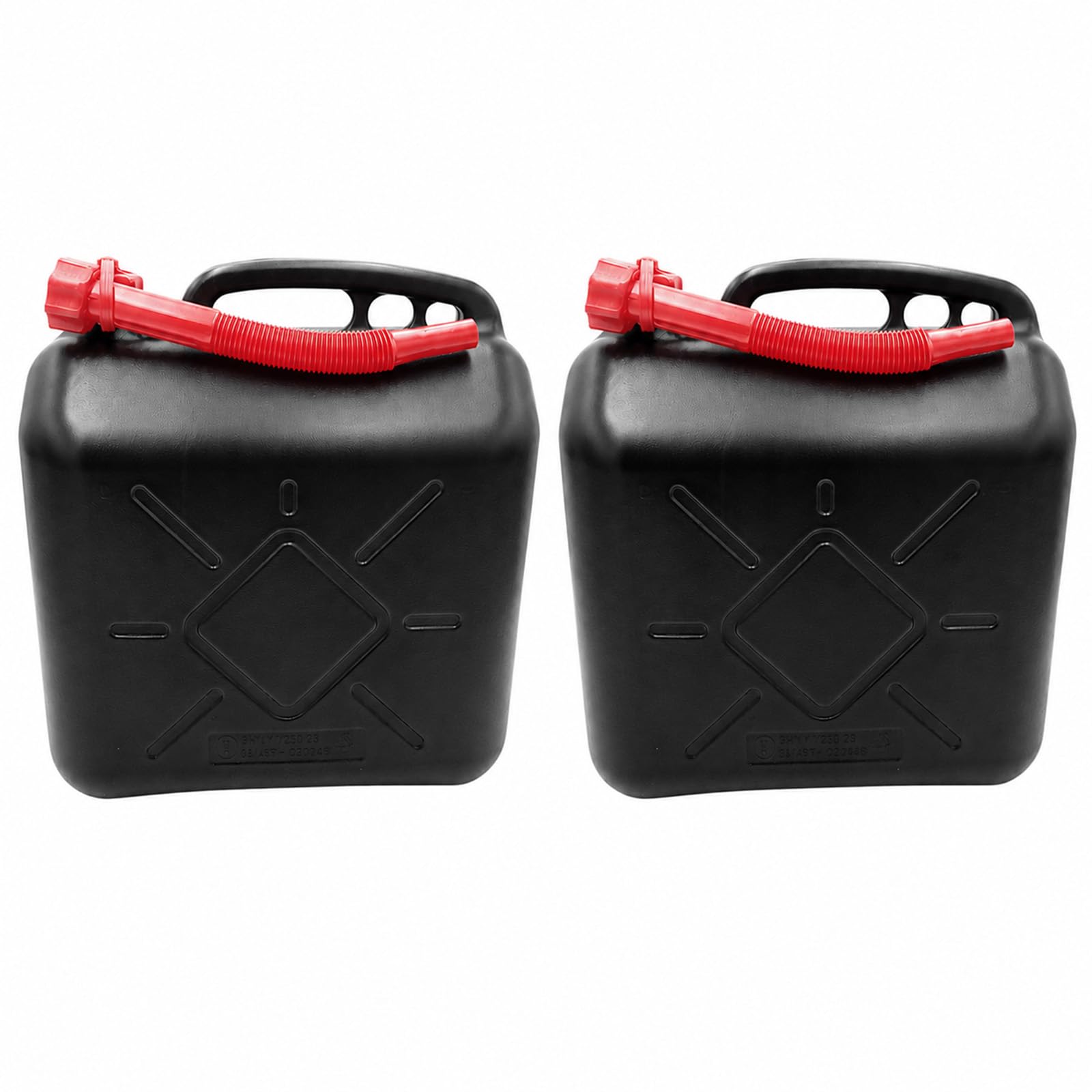 2 taniche per carburante, 20 l, in plastica, colore nero