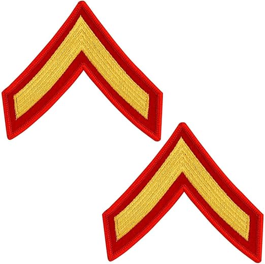 United States Marine Corps USMC Chevron Gold PFC Private 1st Class Male
