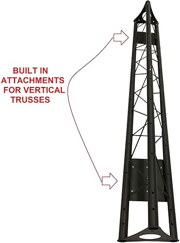Miniatura 2 de Kit de arco negro Truss de 13.2 pies de ancho móvil portátil DJ sistema de iluminación arco de metal