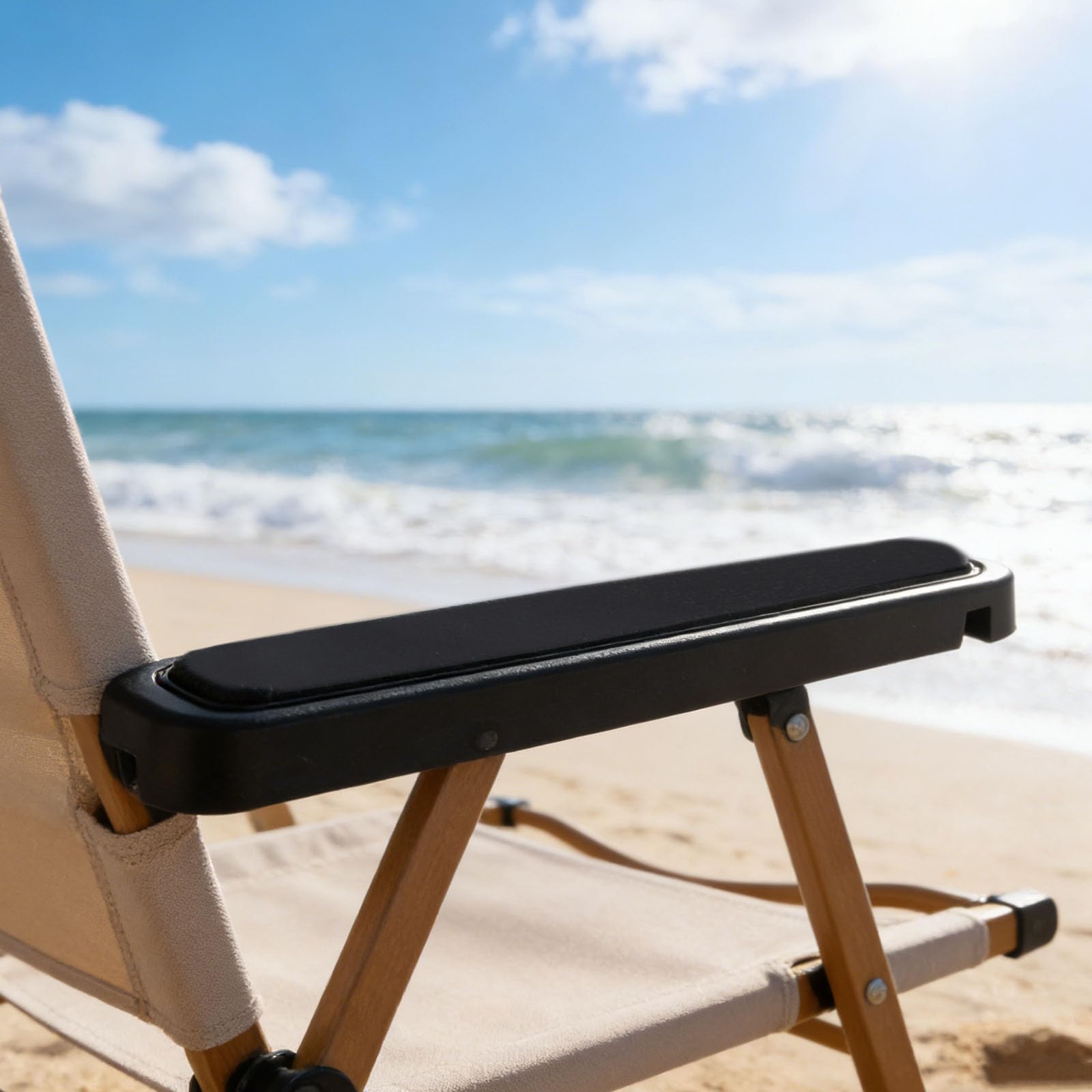 Apoyabrazos para Silla de Playa Plegable Cojín Acolchado ómico para Repozos Accesorio Repuesto Tornillos para Soporte Cómodo en Oficina y Exteriores