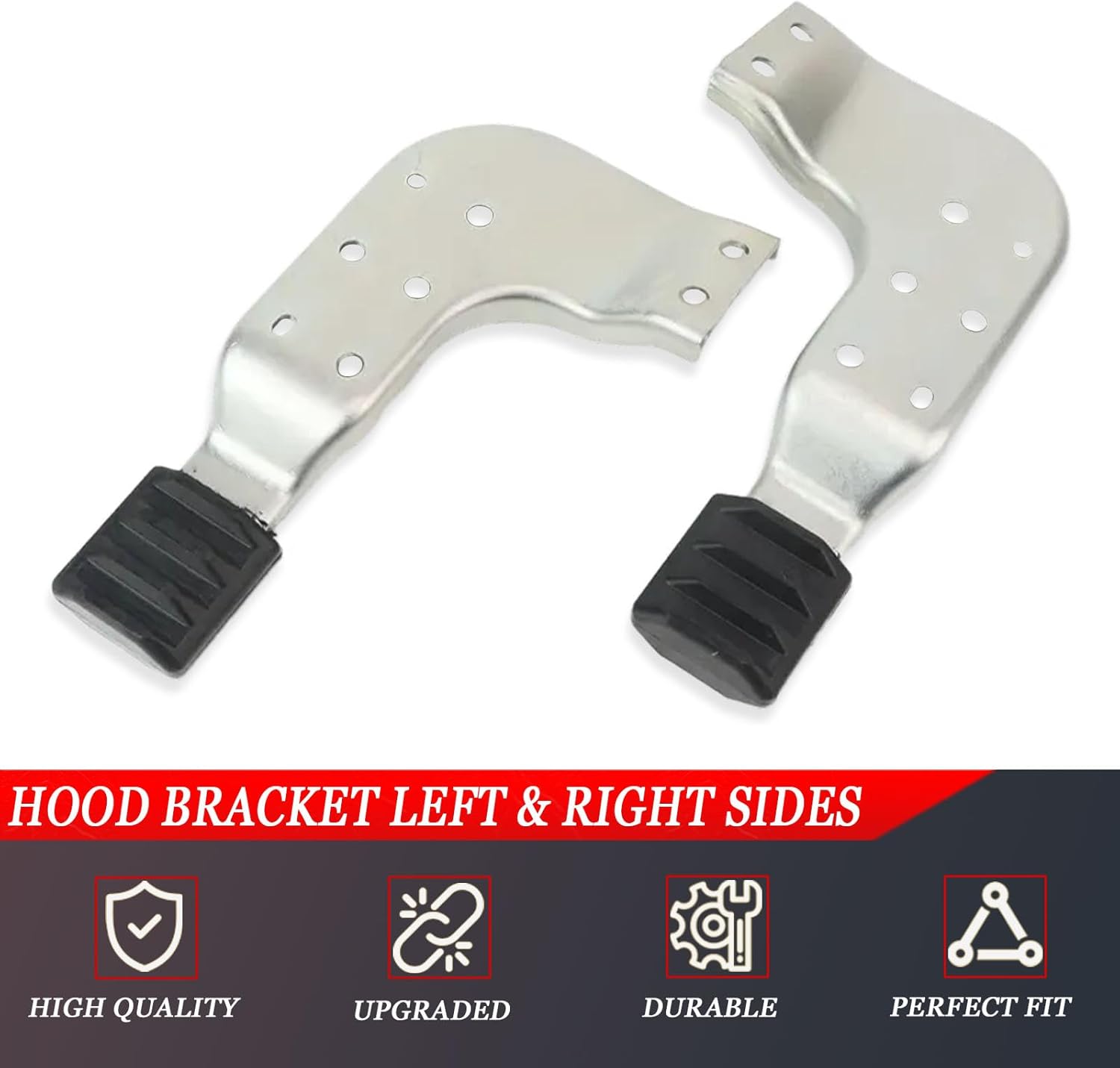 L11-6131 & L11-6131R Hood Bracket Left & Right Sides for Peterbilt 389 131 Hood, 2 Pack Lower Hood Guide Bracket Replaces MPB75131L L11-6131 L116131 MPB75131R L11-6131R L116131R