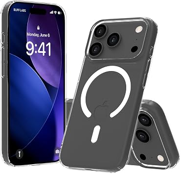 BUFF LABS Kablosuz  arj Uyumlu Air Fit  effaf Silikon  nce Sert K l f iPhone 17 Pro