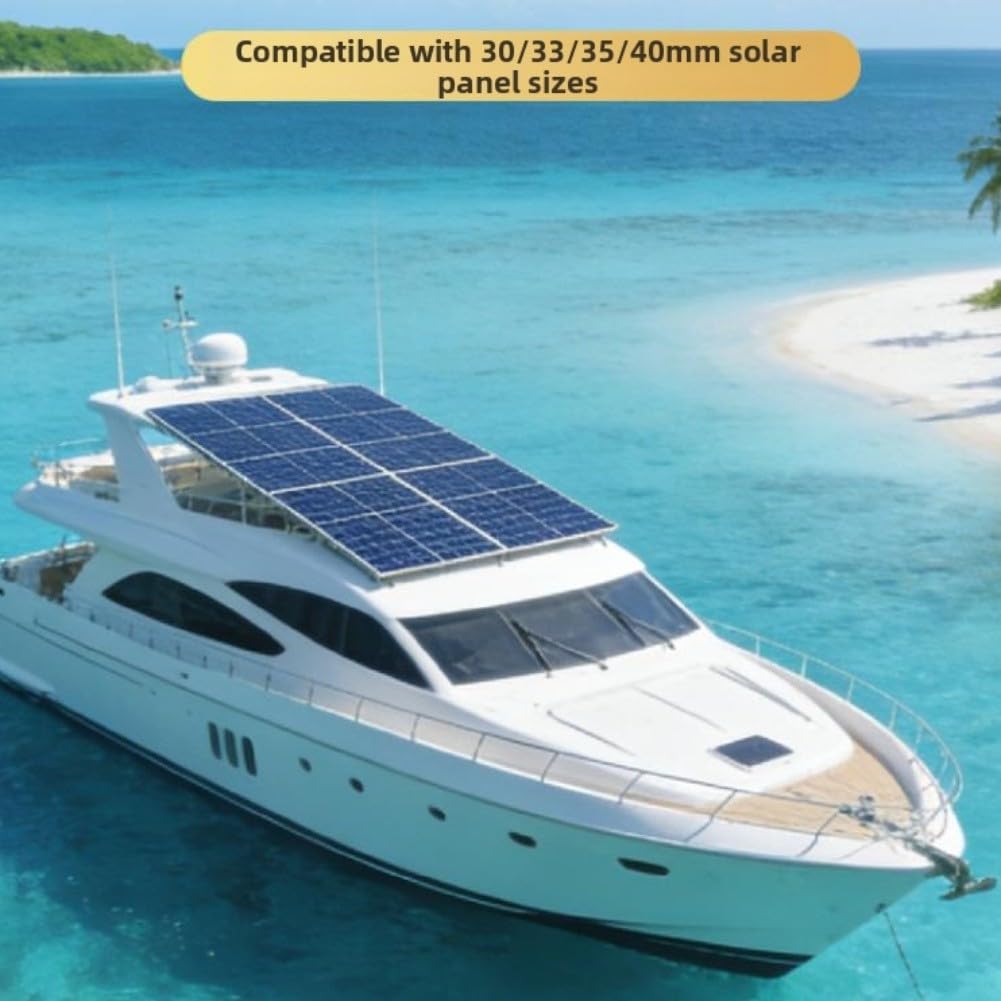 Staffa di montaggio per pannello fotovoltaico in acciaio inox per camper, camper, yacht, adatta a pannelli solari da 30-40 mm, kit di installazione solare per esterni durevoli