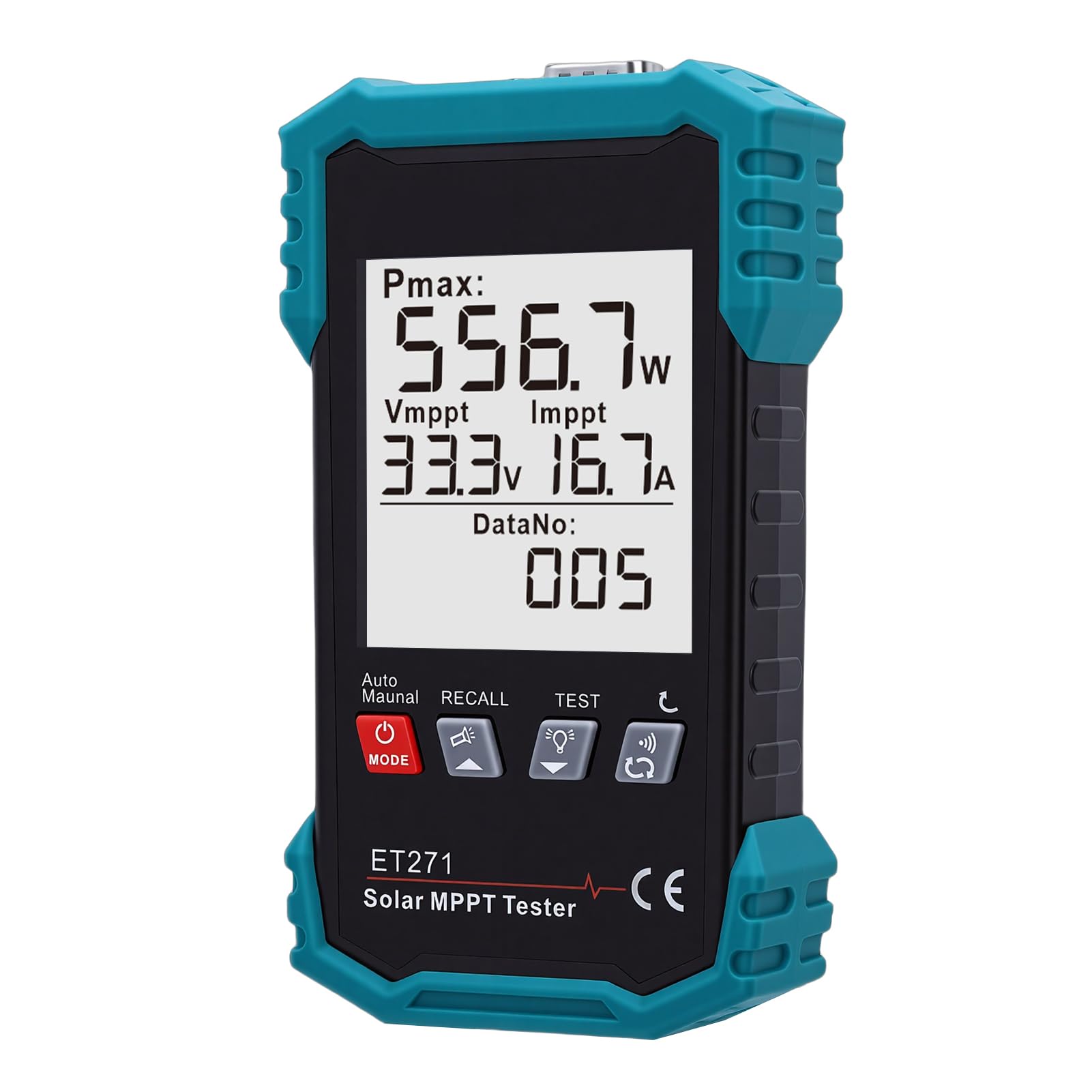 SIXRUN Tester per Pannelli Solari Misuratore MPPT ABS Multimetro Fotovoltaico LCD da 2000 W con Test di Tensione A Circuito Aperto da 0 A 40 A per Installatori di Sistemi Solari Risoluzione dei