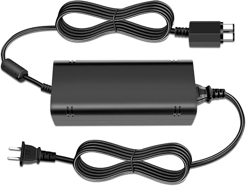 Futurebatt Xbox 360S/ Slim (Only fit 360 S) Power Supply, AC Adapter Power Supply Cord Brick for Xbox 360 Slim Auto Voltage (Black)