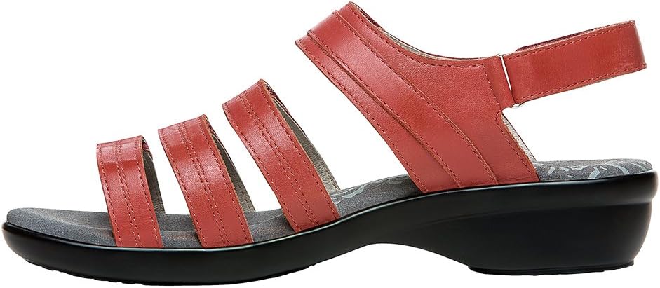 Propét Women's Aurora Wedge Sandal, Coral, 7 4E US