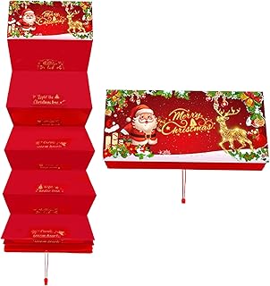 クリスマスマネーエンベロープ - 現金のマネーホルダー| 10個のスロット付きのお祝いサンタ段ボール、男性のためのホリデーギフトエンベロープティーン10代の妻夫家族の友達