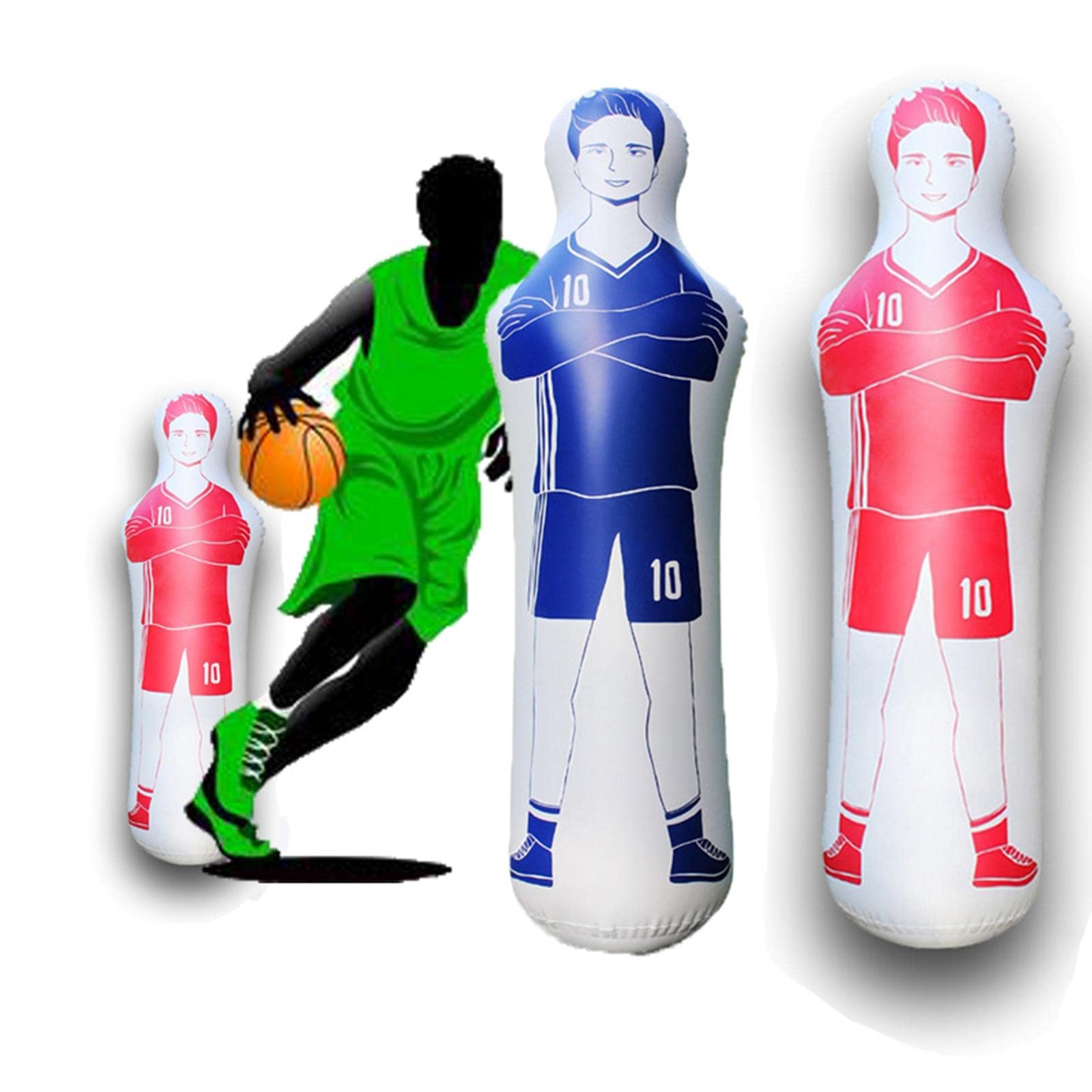 Multifunktions Aufblasbarer Schnuller Schnuller Tackling Dummies Trainingsgeräte Blau 160cm
