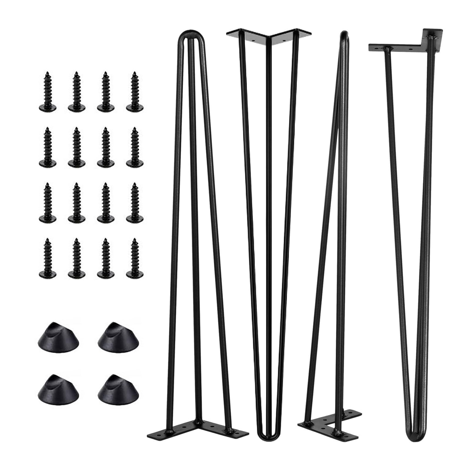 Hairpin Table Legs, 16 inch Furniture Legs Set of 4, Heavy Duty Metal ...
