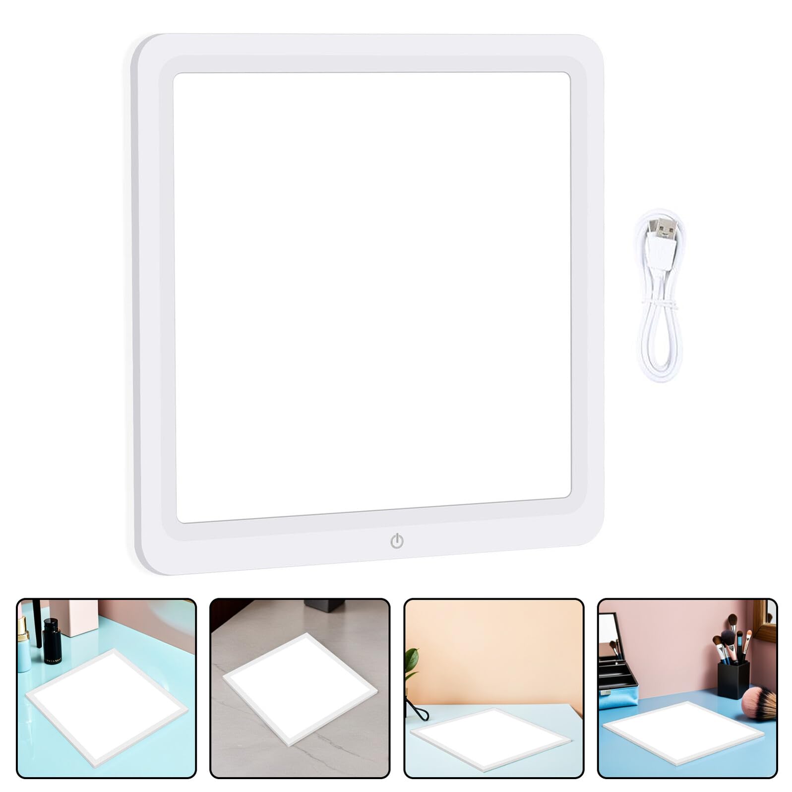 Homoyoyo Luce per Fotografia LED Lampada Pannello per Illuminazione Fotografica Luce di Riempimento Controllo Touch Adatta per Videocamere e Riprese in Streaming da Tavolo