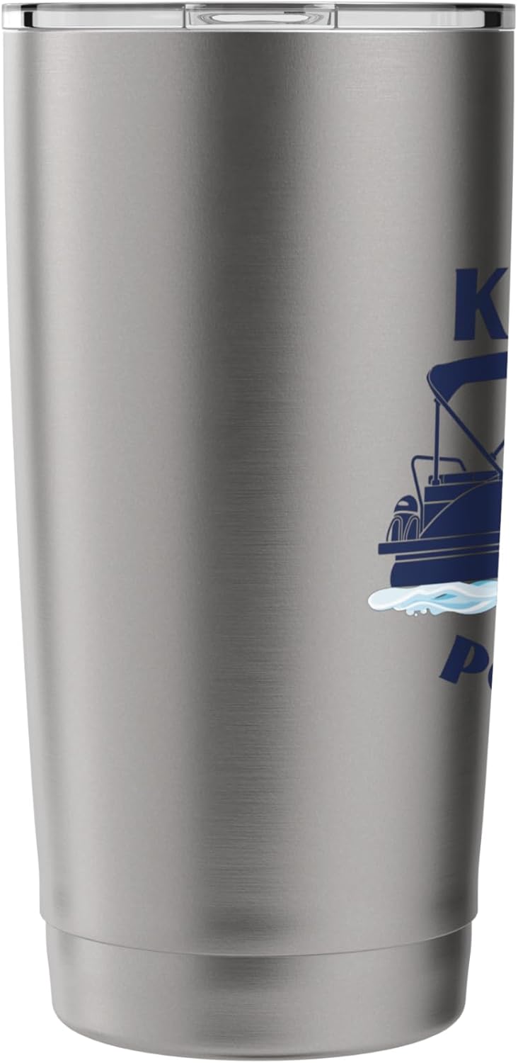 King Of The Pontoon Boat - Captain Stainless Steel Insulated Tumbler - Image 4