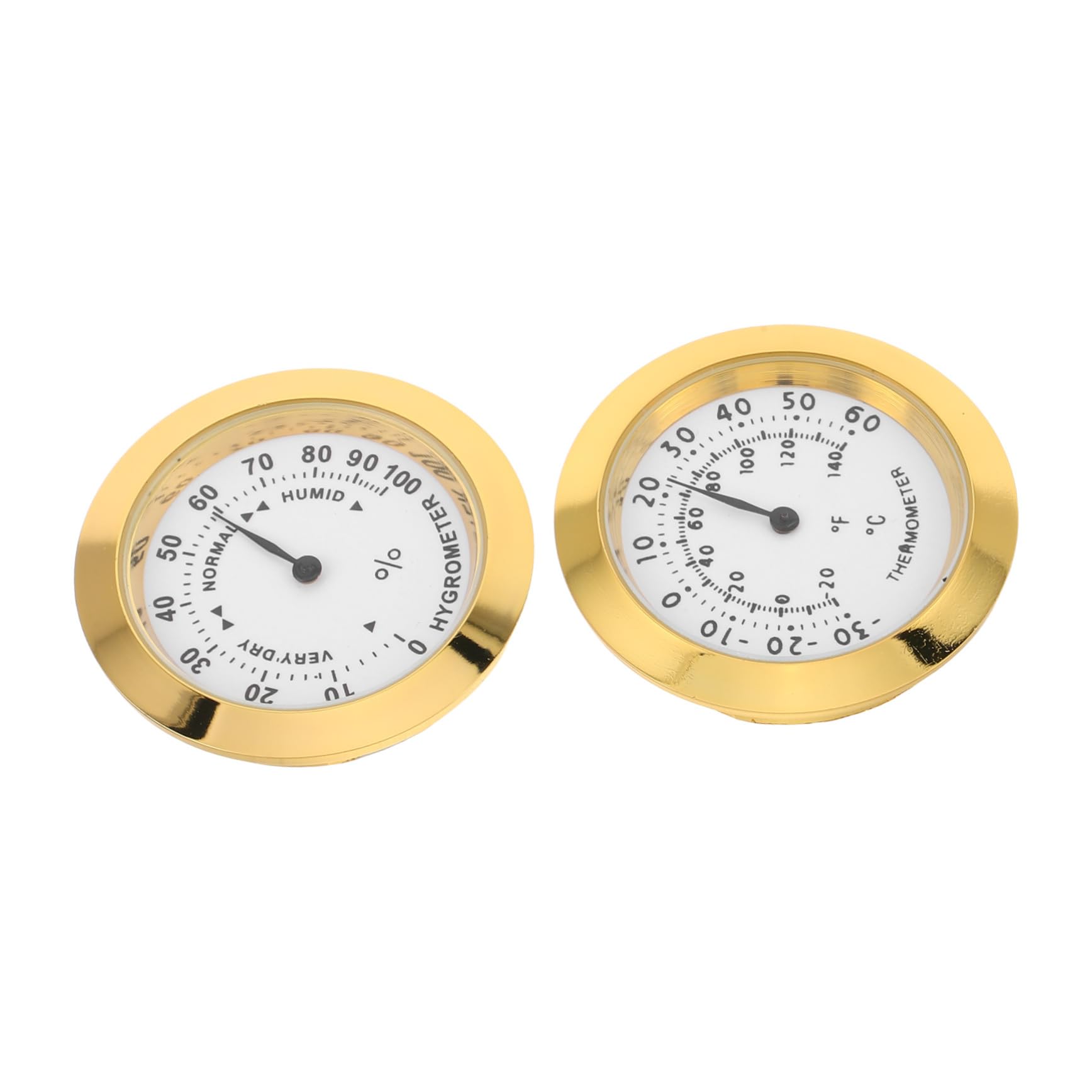 Mipcase 2pcs Round Temperature and Humidity Gauge Accurate Indoor Monitor for Home Office Nursery Mini Hygrometer and Thermometer for Real Measurements with High Precision Sensor
