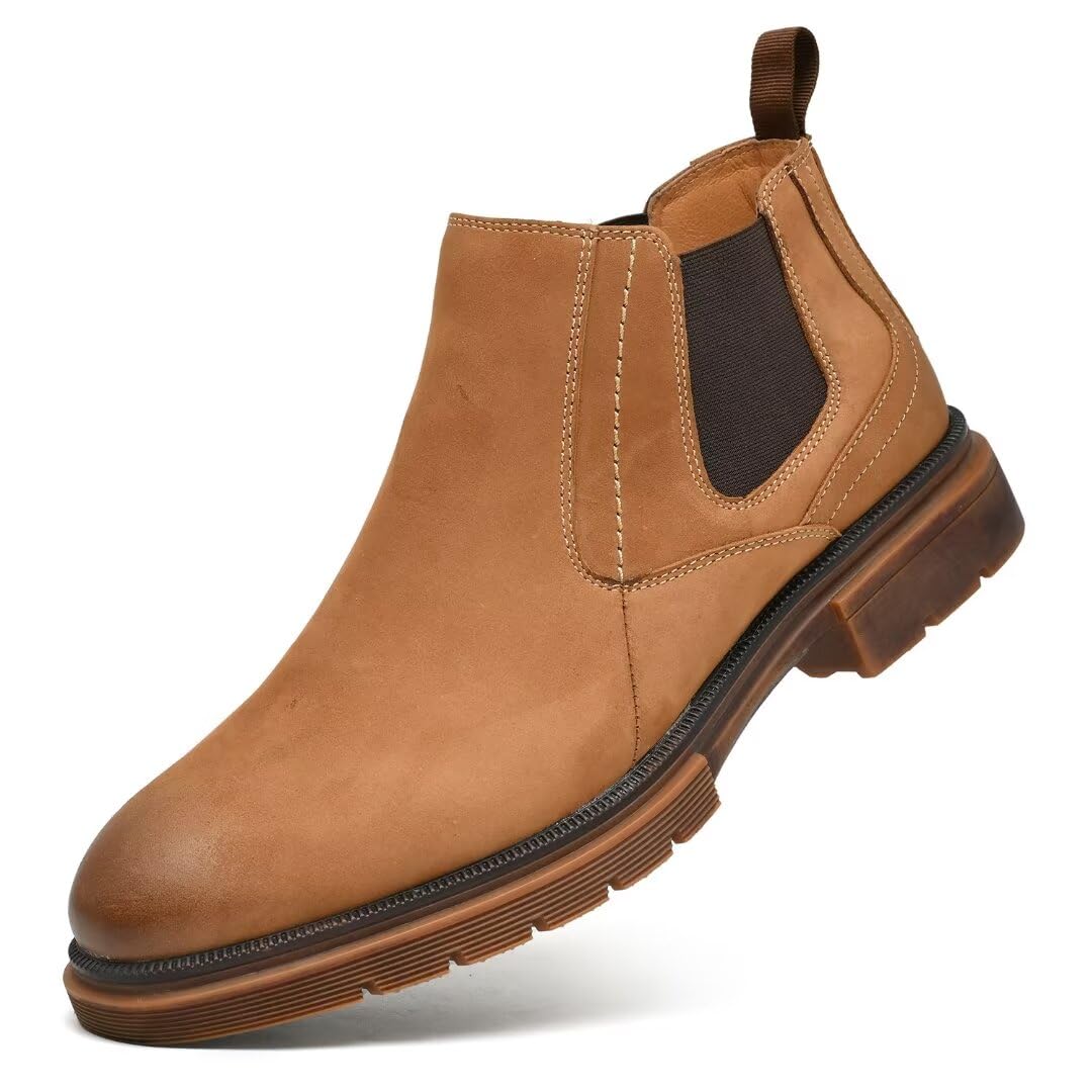 Arkbird Chelsea Ankle Boots for Men Genuine Leather Oxford Casual and Formal Dress Boot