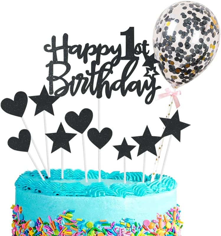 Personalised Happy 16th Birthday Cake Toppers Blue for Boy,Girl,Kids,Happy Birthday Sign for Cake,11p Glitter Cupcake Topper Cake Topper 16th Birthday Cake Decorations for 16th Birthday Party Supplies