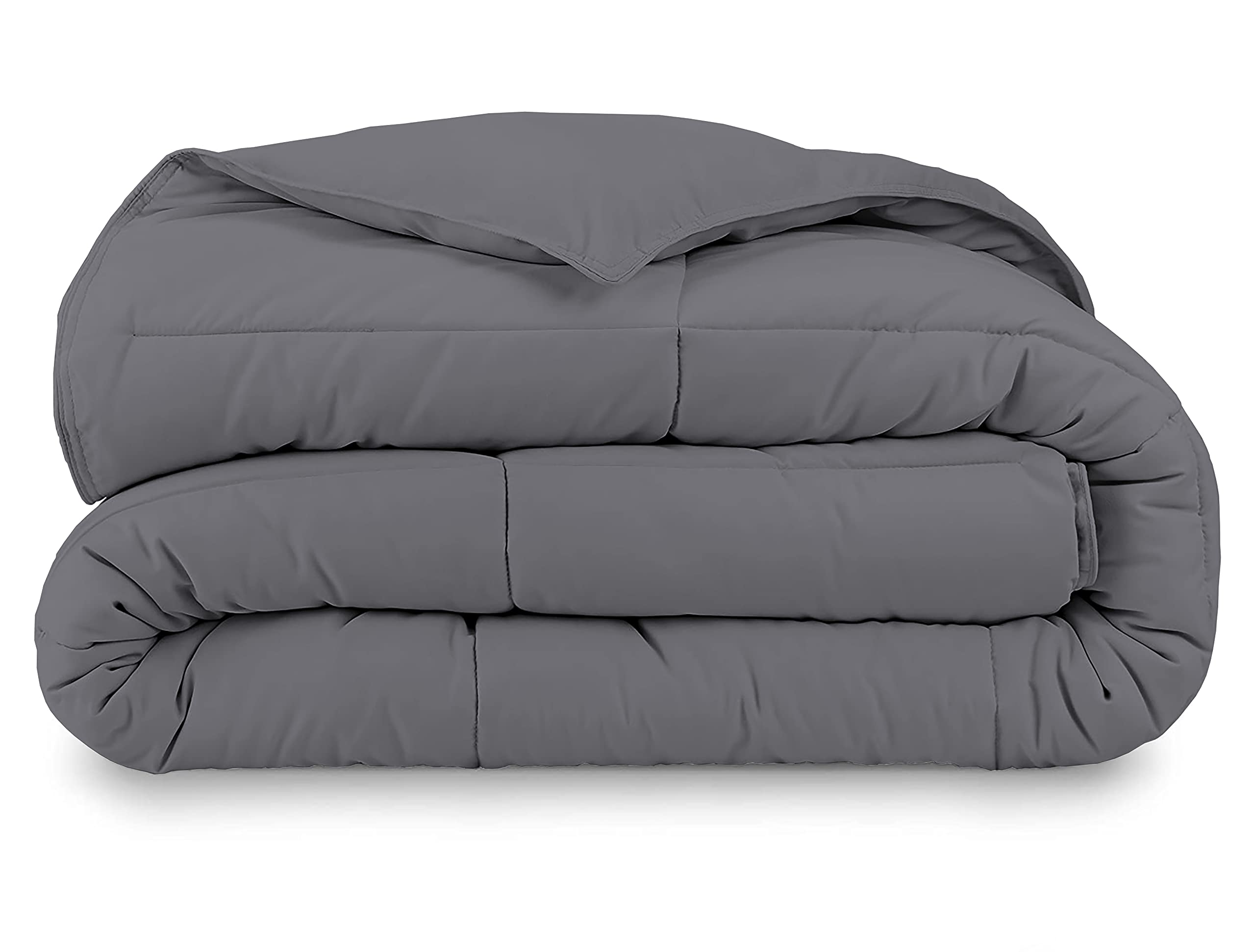 Razzai MammaYo Down Alternative Soft Quilted 300 GSM All Weather Comforter (92" x 106" Inches/233cm x 269cm) - King Size Comforters|Dark Grey |Microfiber|lightweight| TC - 400 1