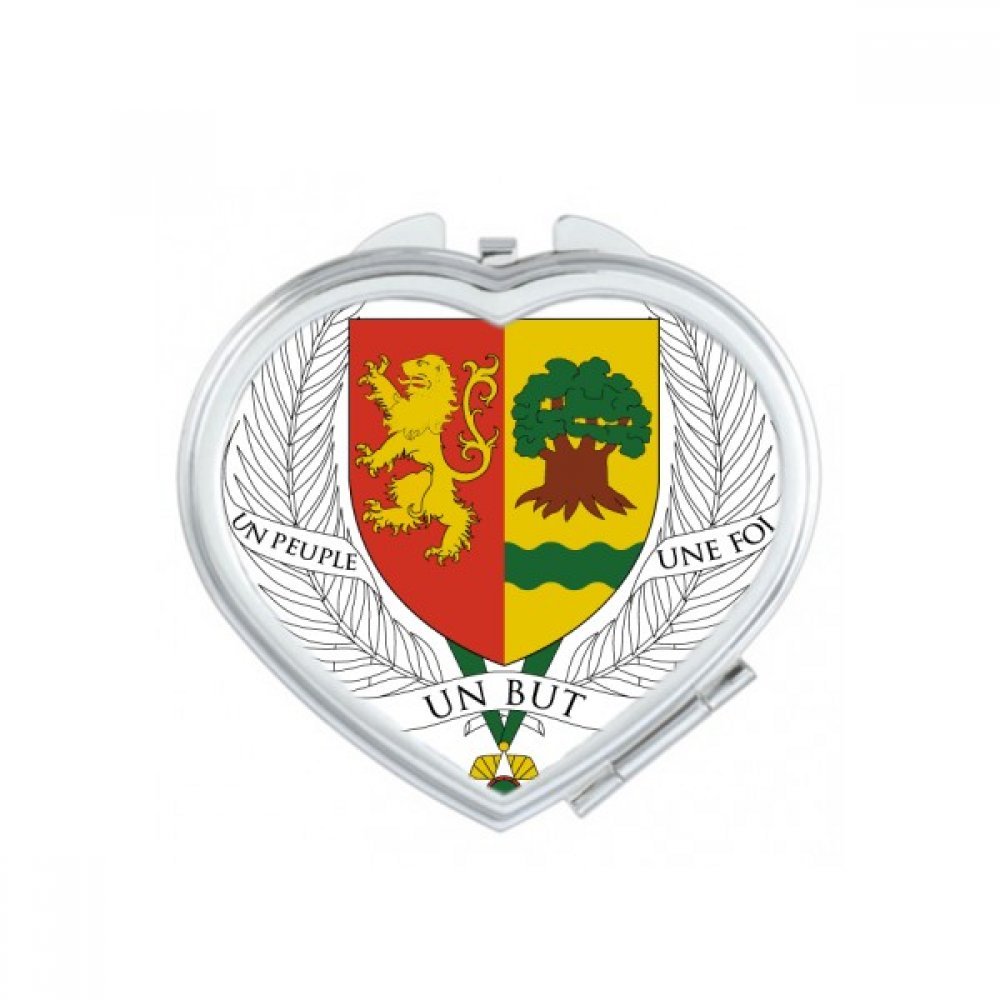 Miroir de poche Arabie Saoudite en forme de coeur pour retouches maquillage portables