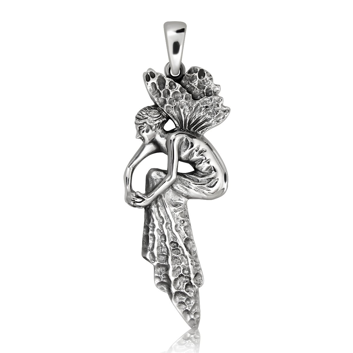 Collana Amuleto Con Ciondolo Fata Angelo In Argento Sterling 925 - Turtleland - Foto 5