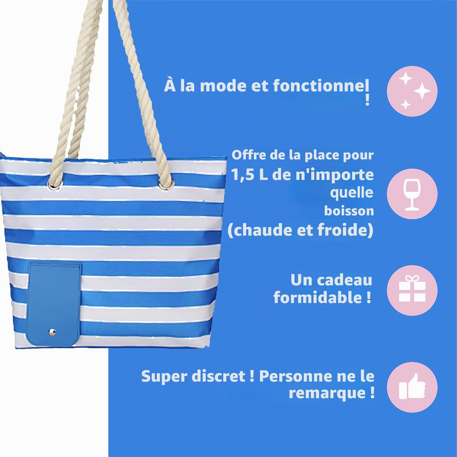 Sac à main à vin avec robinet de bière, sac à main pour homme, sac de pique-nique avec compartiment anti-fuite et isolé pour les voyages, la plage, les voyages, les pique-niques, le camping, cadeau
