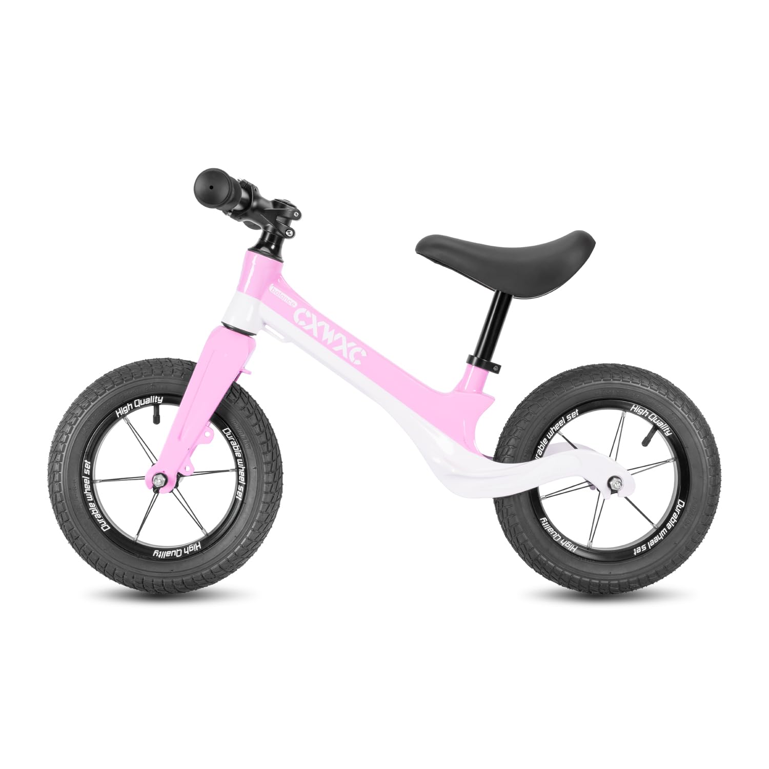CXWXC Ruota a partire da 2 anni fino a 30 kg, telaio in magnesio, sella regolabile in altezza, ruote da 12 pollici, bicicletta per bambini da 24 a 60 mesi