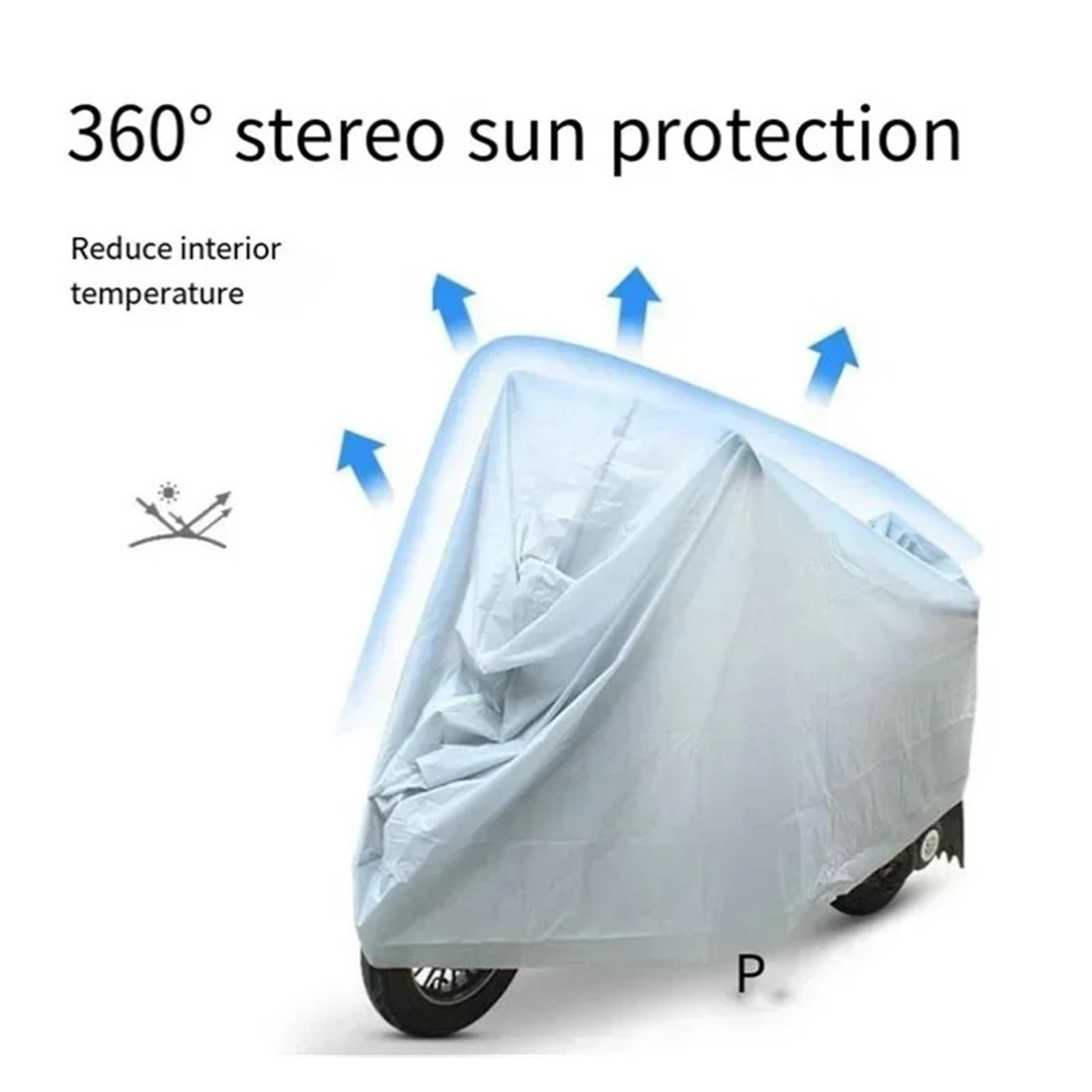 Funda para Moto Scooter para Motocicleta Cubierta Protectora Y Exterior Impermeable para Bicicleta Scooter Polvo Protección A Prueba Rayos para Motor(S 100X200CM)