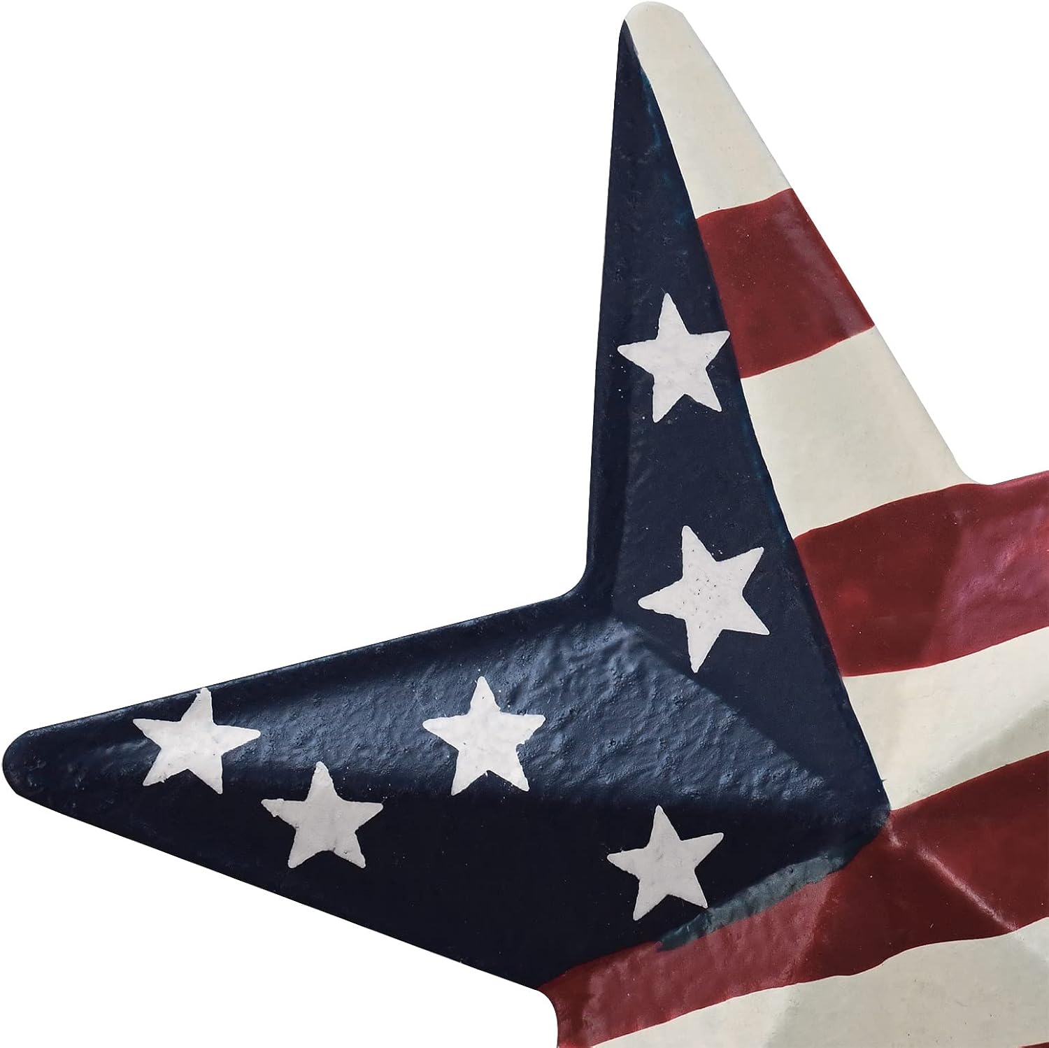 Morning View Barn Star Garden Stake Set of 6, Patriotic Decor Metal American Flag US Flag Yard Sign Bar Star Outdoor Lawn Art Ornament 4th of July Memorial Day Veterans Day Independence Day 12 Inch