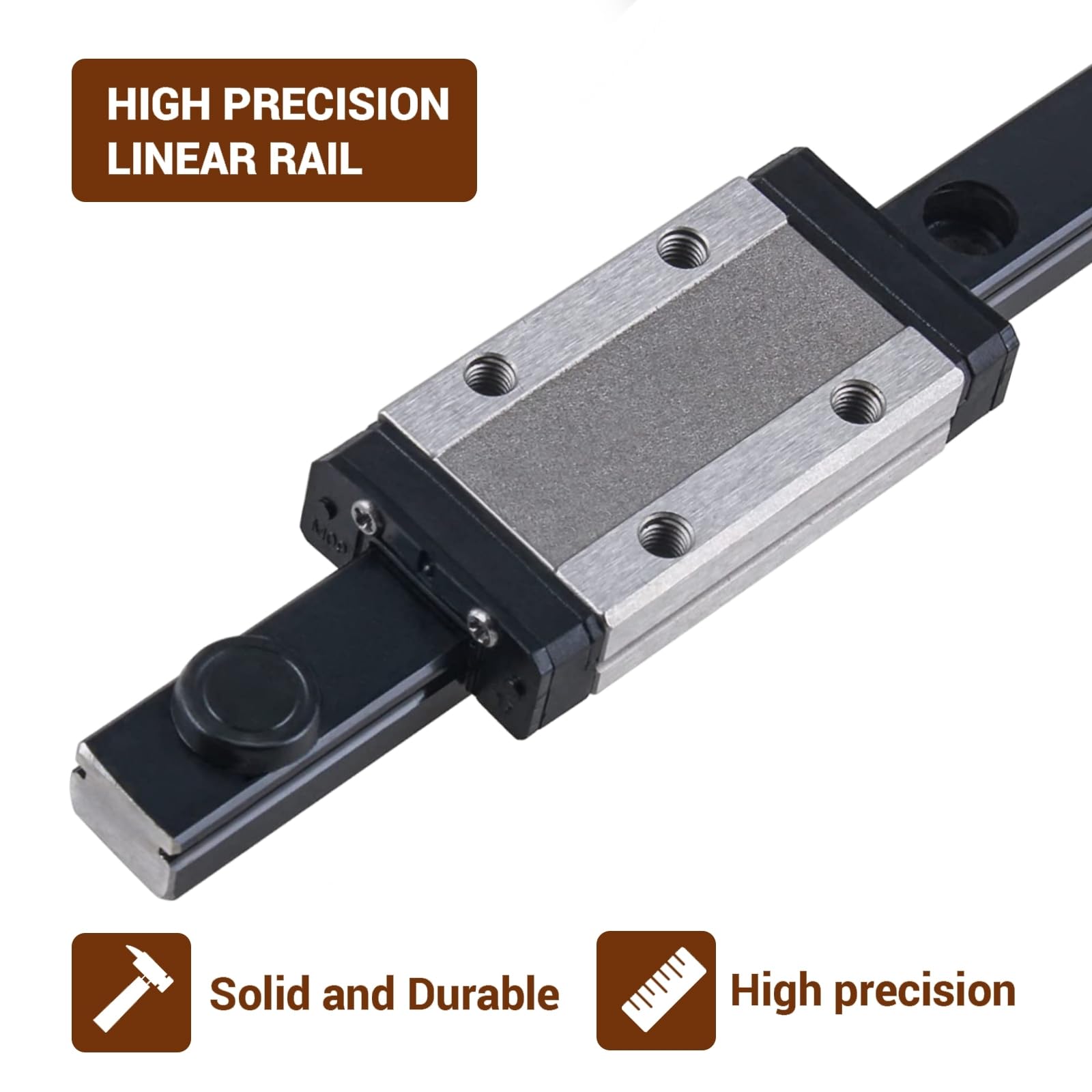 MGN9H 400mm Linearführung 4 Stück Miniatur Schwarz Linearschiene lineare Gleitgitter mit 4 Stück MGN9H Wagenblock