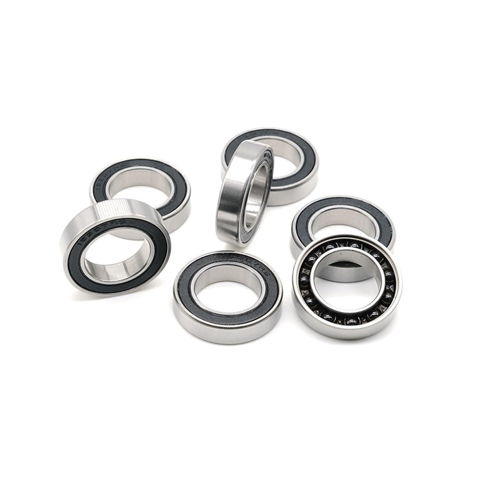 Lager, Lucky 2 Stück 18307 Hybrid-Keramiklager 18 x 30 7 mm ABEC-7 Fahrrad-Innenlager und Ersatzteile 18307RS Si3N4 Kugellager 18307-2RS,Verbesserte Haltbarkeit