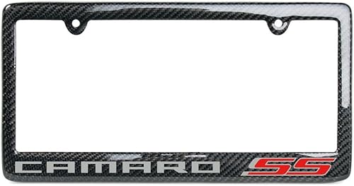 Camaro - Marco de matrícula de fibra de carbono de 6 generación para Chevrolet Camaro 2016-2023 (logotipo SS)