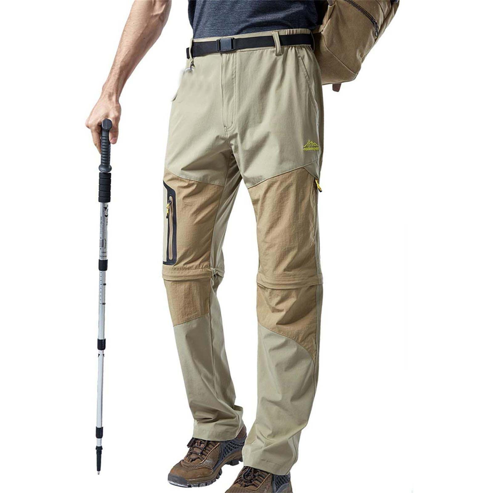Herren Cargohosen Casual Sommerhosen Bequeme wanderhosen Lässig Stretchhose Schnelltrocknend Sporthose Einfarbig Stoffhose Zip Off Fitnesshosen mit Taschen Funktionshosen für Outdoor