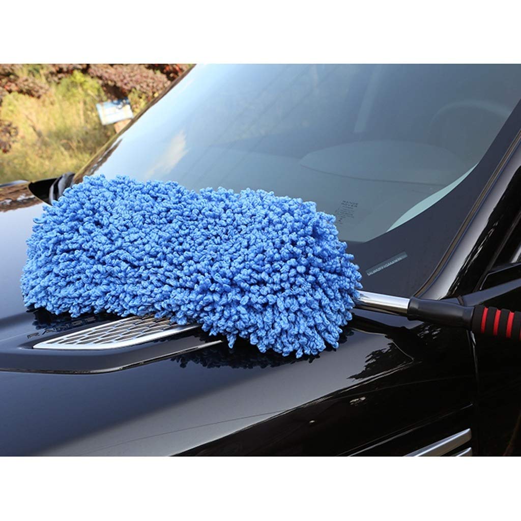 Spazzola telescopica rimovibile in fibra di cera per auto spazzola per spolverare auto strumento per spolverare auto mop cera spolverino esterno interno kit di pulizia