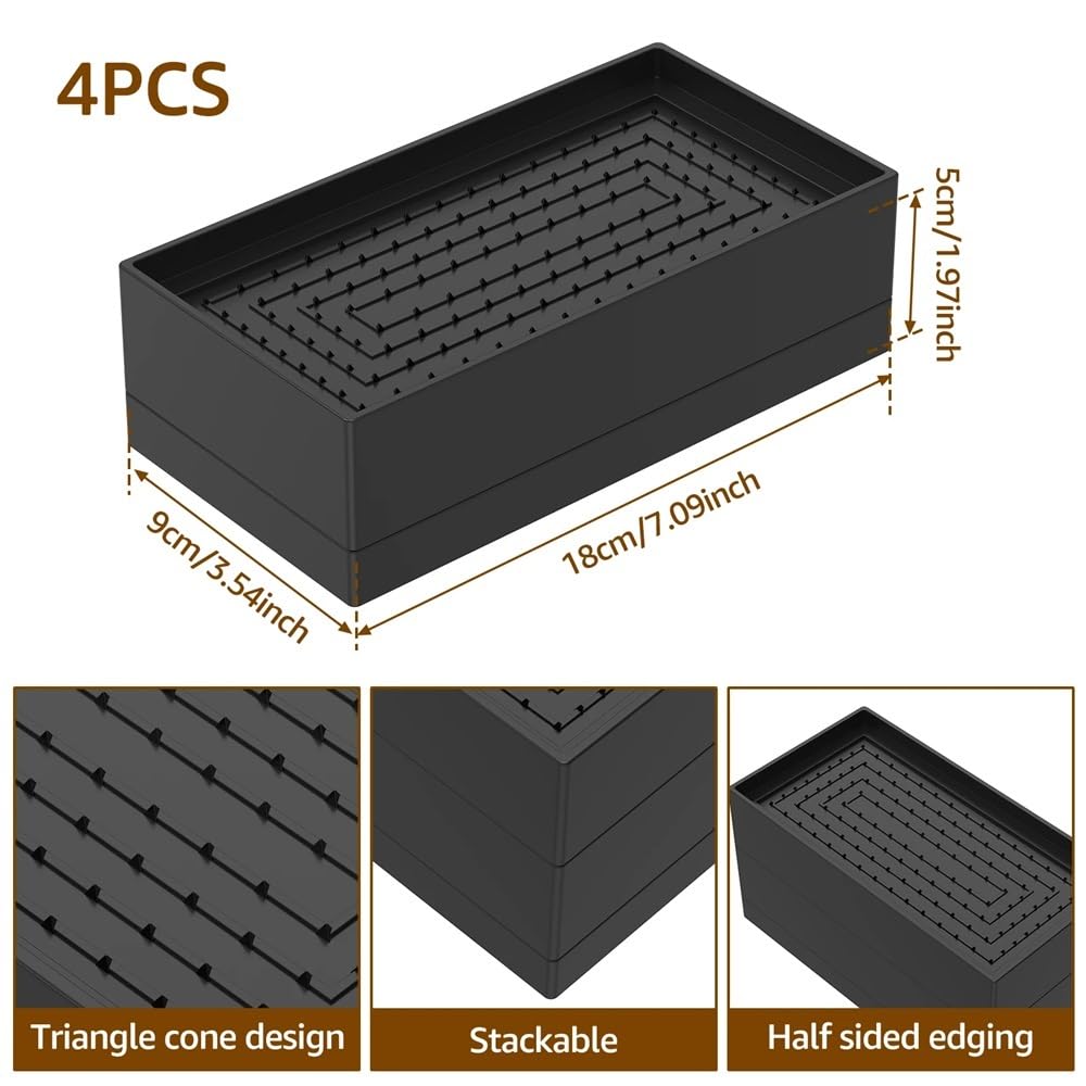 4 alfombrillas antideslizantes y antirruido for muebles, alfombrillas for sillas, protectores de fieltro for patas de mesa, alfombrillas antideslizantes y duraderas for patas de silla.(Black A)
