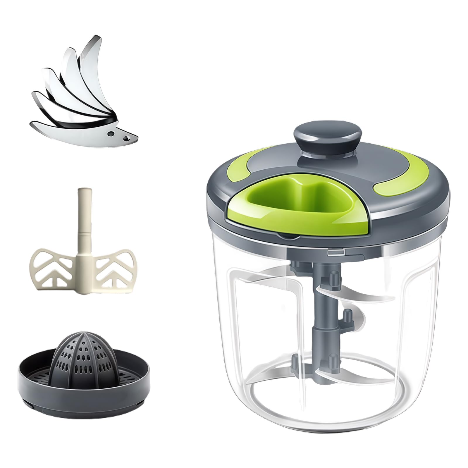 HGENAHGTF Manual Garlic Crusher Multipurpose Kitchen Tool ABS and Metal Construction Hand Operated Efficient Cooking Accessory Handheld Garlic Mincer