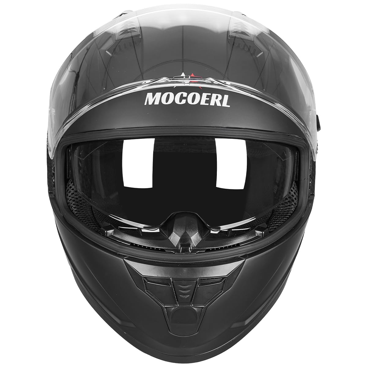 Casco Integrale Moto MOCOERL ECE 22.06 - Nero, Con Visiera Parasole E Ventilazione - Taglie Da S A XXL