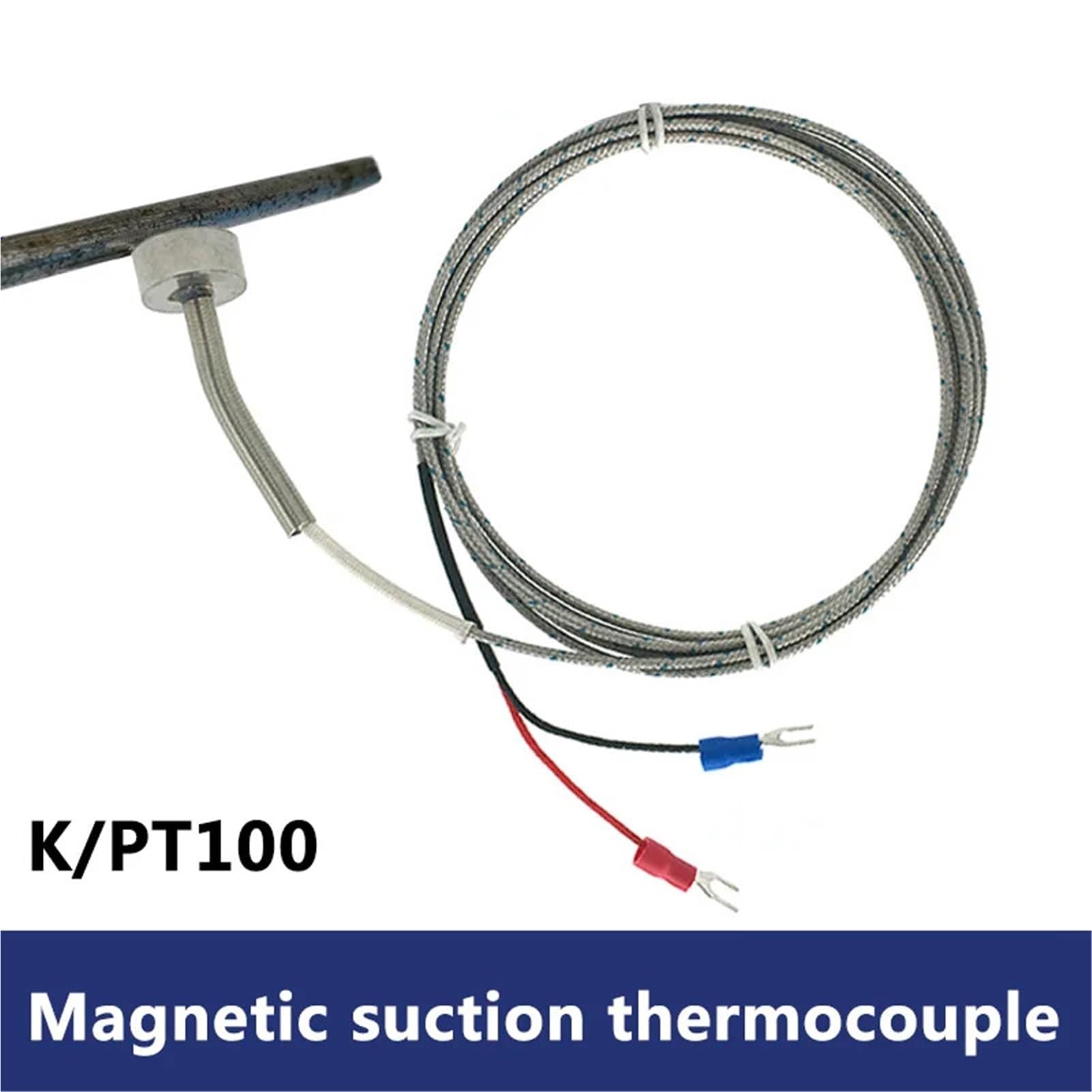 Termopara magnetyczna typu K /pt100-200+450°C ręczny czujnik temperatury powierzchni 20 mm ekranowane miniaturowe złącze (PT100 -L1m-250 stopni)