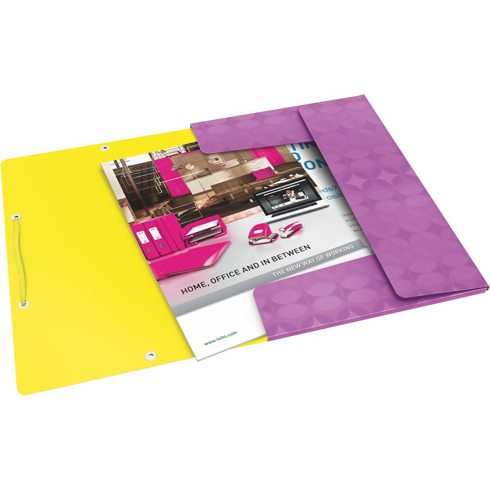 Leitz Carpeta de 3 solapas, gama Retro Chic, violeta/amarillo