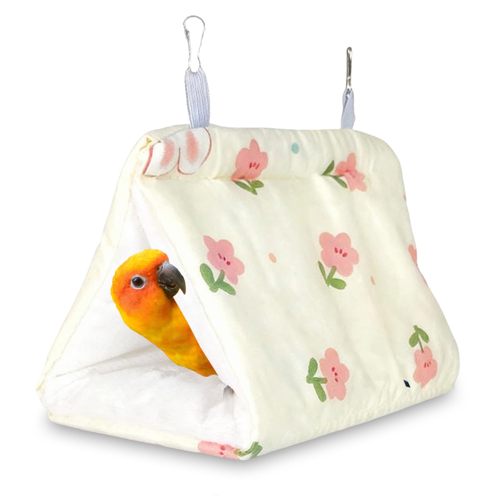 Casa de nido de pájaros cálida de invierno, felpa esponjosa, 17,5 cm x 10 cm, cama colgante de invierno cálida para pájaros, nido de loro, cabaña para loros, periquitos, cacatúas, periquitos