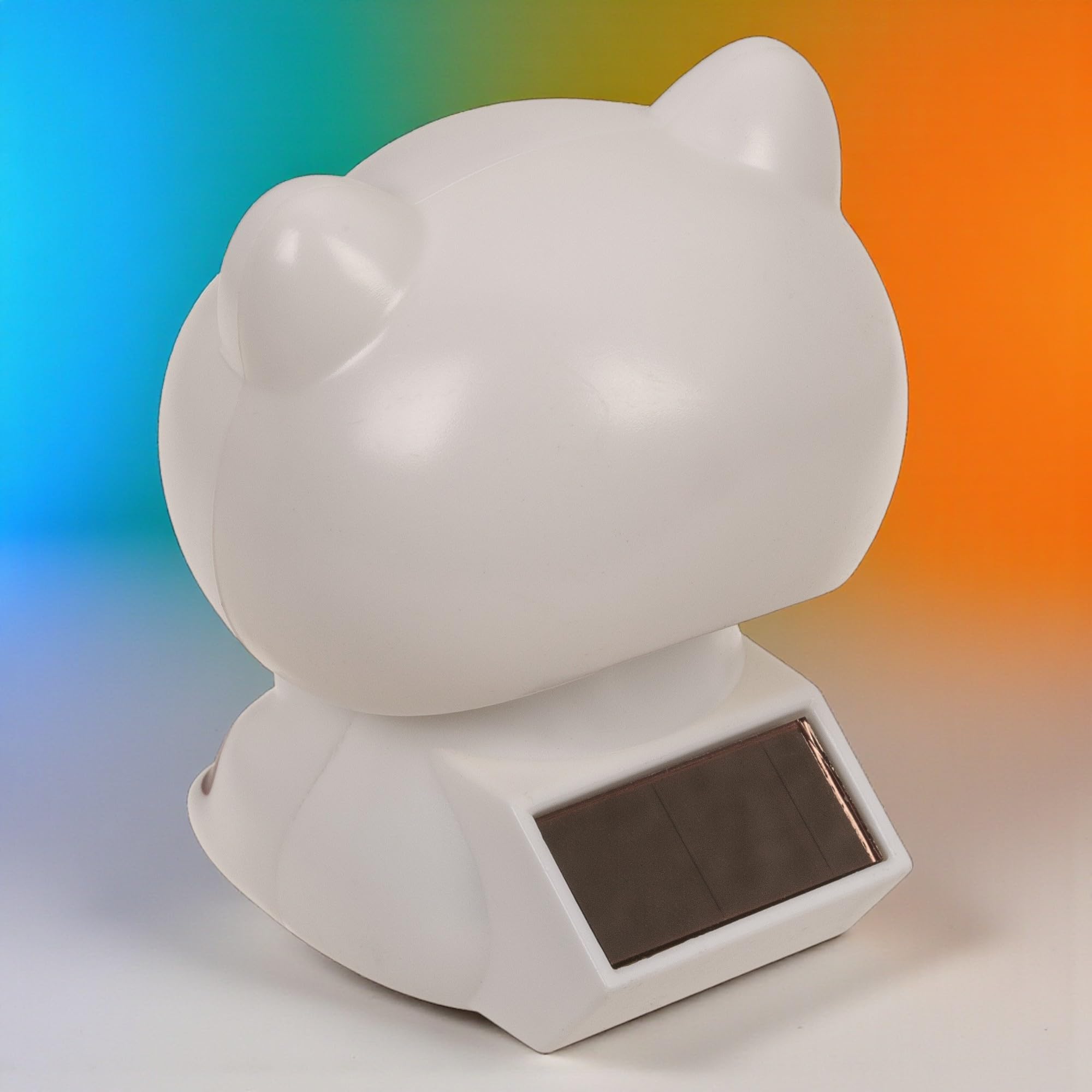 MIJOMA Figura oscillante a energia solare - Figura snodabile con cella solare, in plastica, 10 cm di altezza, nessuna batteria necessaria, per davanzali, auto e luoghi soleggiati (gatto Kawaii)