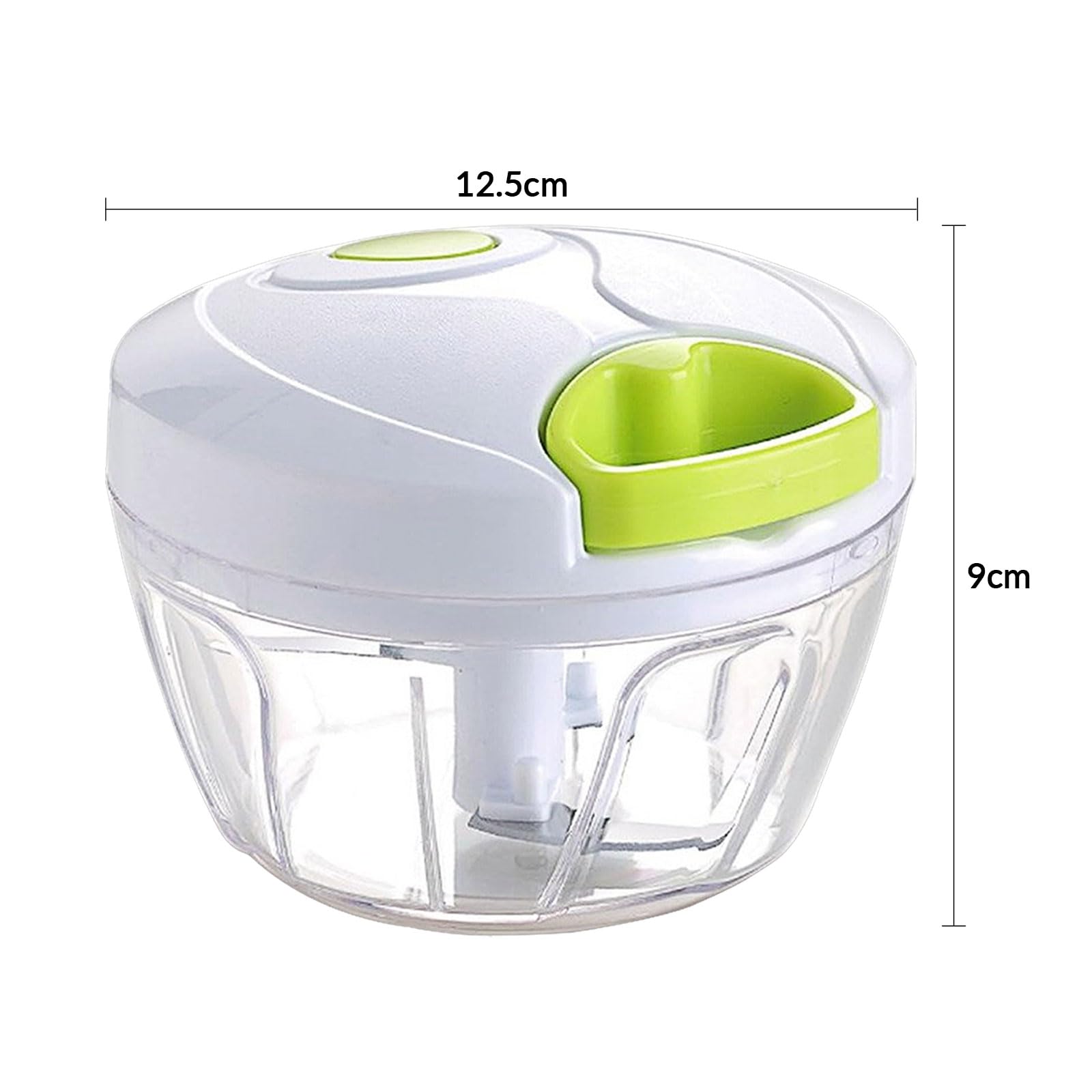Tritacarne manuale, tritatutto per verdure, robot da cucina, tritatutto portatile a mano, per verdure, frutta, noci, erbe aromatiche (bianco)