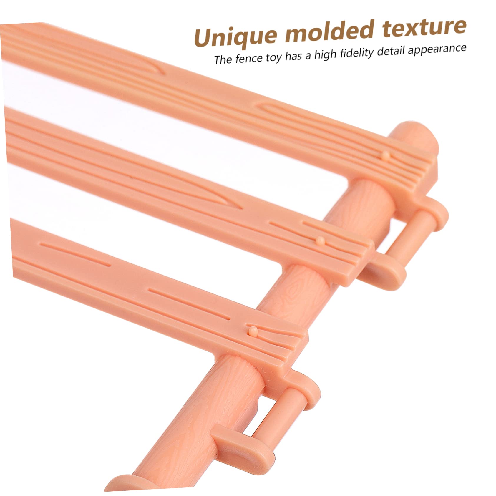 ibasenice Vallas De Juguete para Granja 50 Piezas Beige para Niños Set De Paneles Puntales para Establo y Figuras Animales Juego Creativo y Educativo
