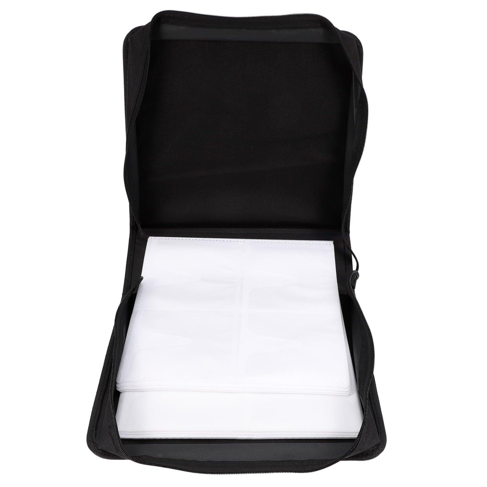Alipis Custodia Porta CD Dvd da 240 Pezzi Oxford Nero Manico, Organizer Portatile per Collezioni di CD e Dvd, per Amanti dei Giochi e Film